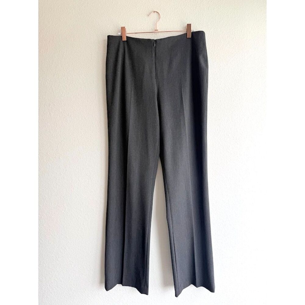 Krazy Larry Zip Front Straight Leg Creased Pants in Heathered Gray size 10